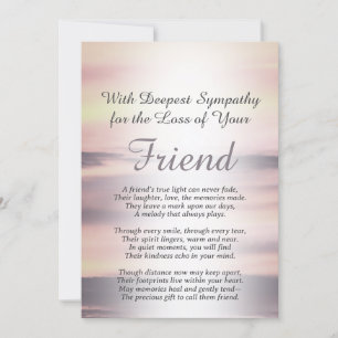 Sympathy for Loss of a Friend Card
