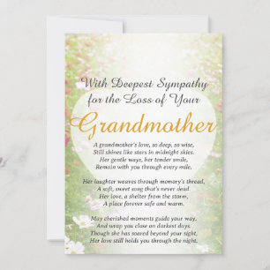 Sympathy for Loss of a Grandmother Card