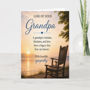 Sympathy for Loss of a Grandpa Card