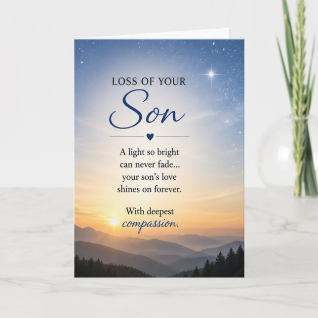 Sympathy for Loss of a Son Card (Front)