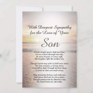 Sympathy for Loss of a Son Card
