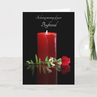 Sympathy for Loss of Boyfriend Remembrance Candle Card