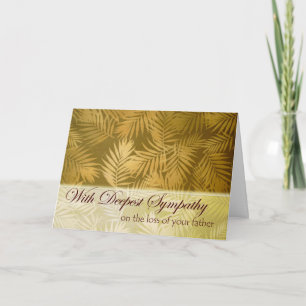 Sympathy for Loss of Father Palm Fronds Card