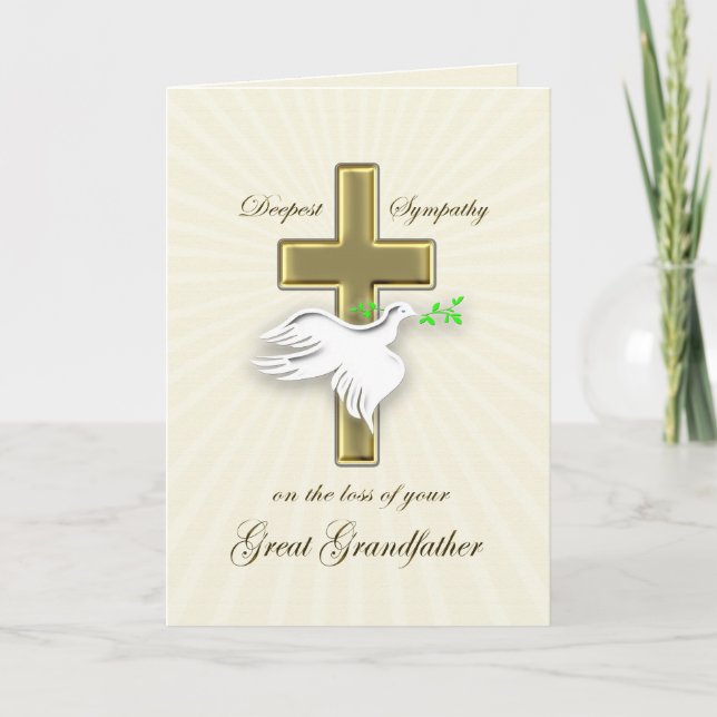 Sympathy for loss of great grandfather card (Front)