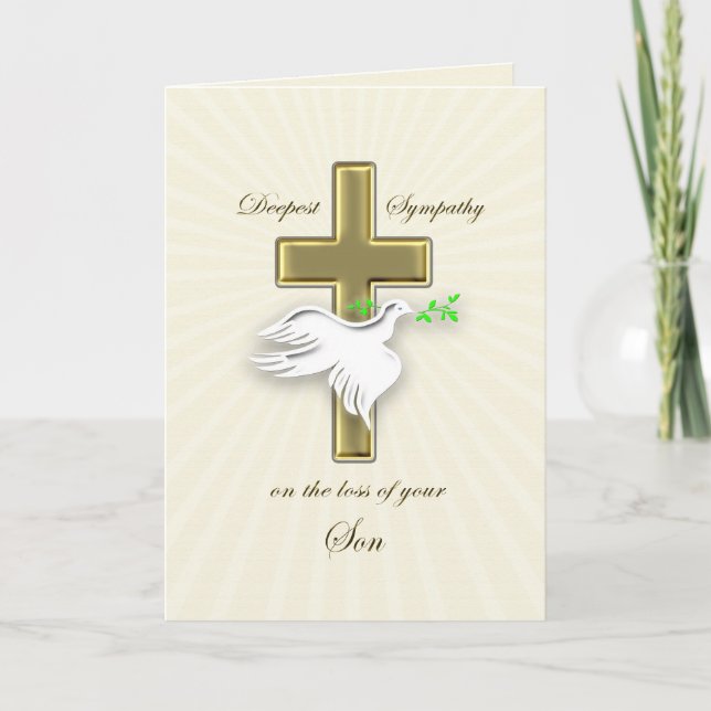 Sympathy for loss of son card (Front)