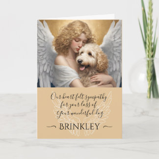 Sympathy for Lost Golden Doodle Angel Art  Invitation
