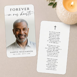 Sympathy Forever Hearts Photo Cross Poem Prayer