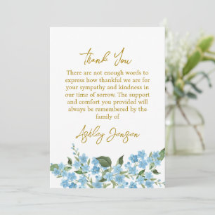 Sympathy Forget me not Thank You Card