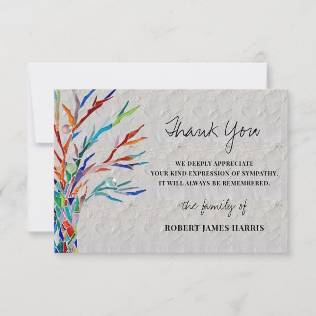 Sympathy Funeral Memorial Thank You (Front)