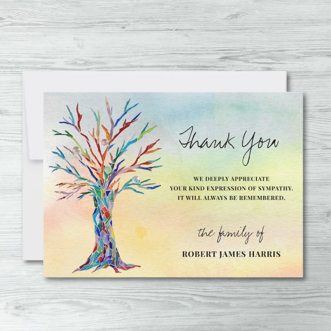 Sympathy Funeral Memorial Tree Thank You  (Creator Uploaded)