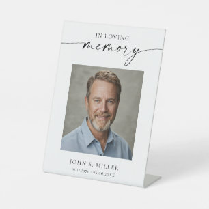 Sympathy Funeral Photo Memorial Sign