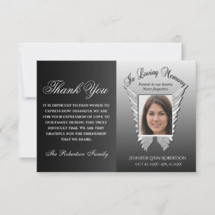 Sympathy Funeral Photo Thank You