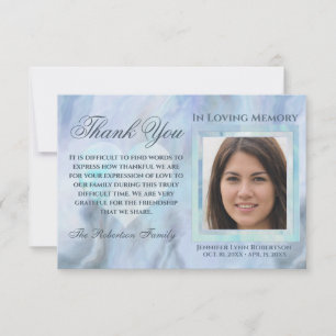 Sympathy Funeral Photo THANK YOU with Heart