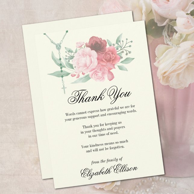 Sympathy Funeral Thank You Religious  Card (Creator Uploaded)