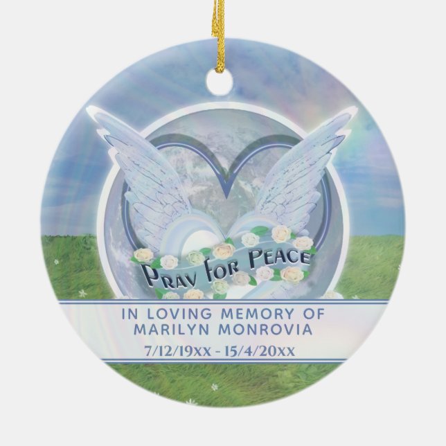Sympathy Gift Ceramic Ornament (Back)