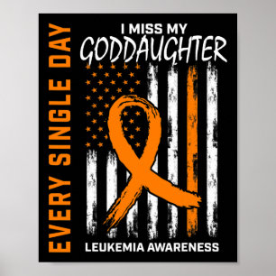 Sympathy Gifts Loss of Goddaughter Leukaemia Aware Poster