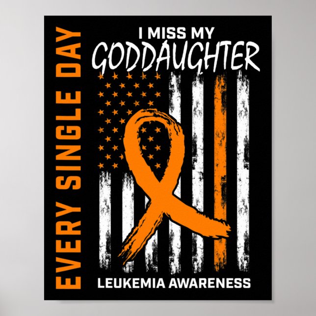 Sympathy Gifts Loss of Goddaughter Leukaemia Aware Poster (Front)