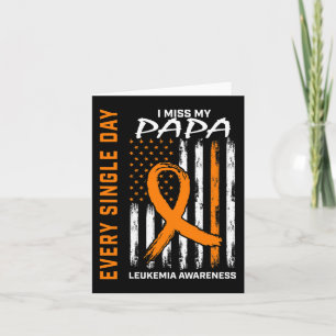 Sympathy Gifts Loss of Papa Orange Leukaemia Aware Card