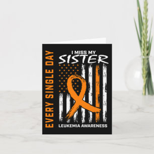 Sympathy Gifts Loss of Sister Orange Leukaemia Awa Card
