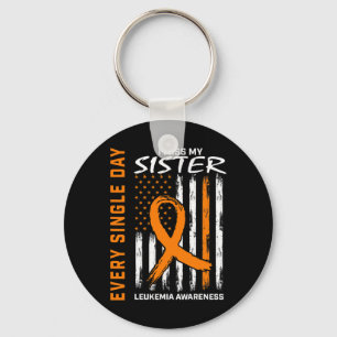 Sympathy Gifts Loss of Sister Orange Leukaemia Awa Key Ring
