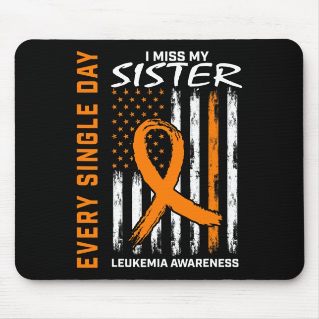 Sympathy Gifts Loss of Sister Orange Leukaemia Awa Mouse Mat (Front)