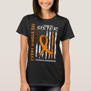 Sympathy Gifts Loss of Sister Orange Leukemia Awar T-Shirt
