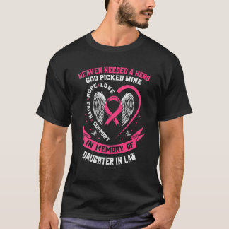 Sympathy Gifts Pink Daughter In Law Breast Cancer T-Shirt