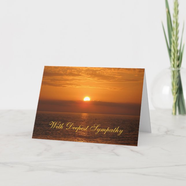 Sympathy Golden Sunset Card (Front)