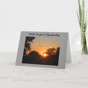 Sympathy Greeting Card with Sunst Photo