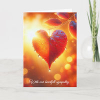 Sympathy Hanging Autumn Heart Leaf