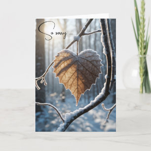 Sympathy Heart-shaped Winter Leaf Card