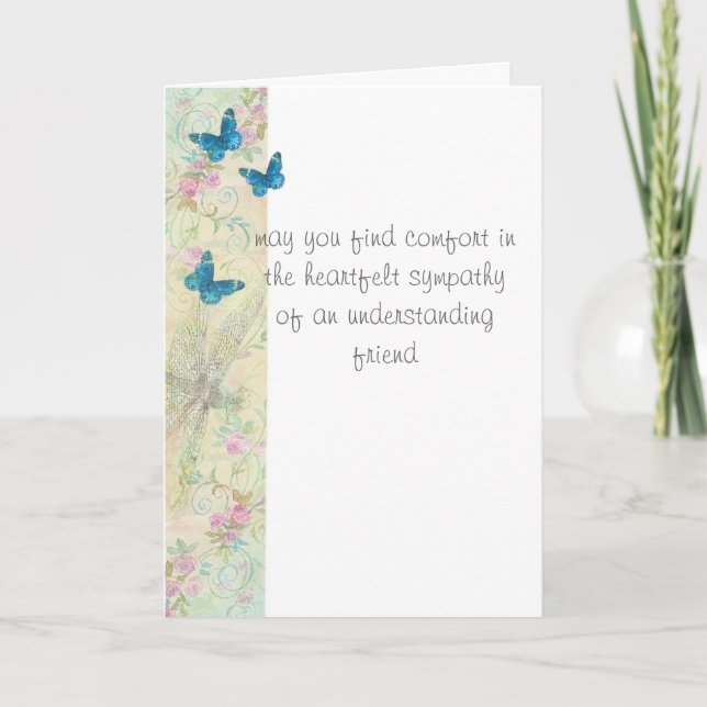 sympathy heartfelt custom message ethereal art card (Front)