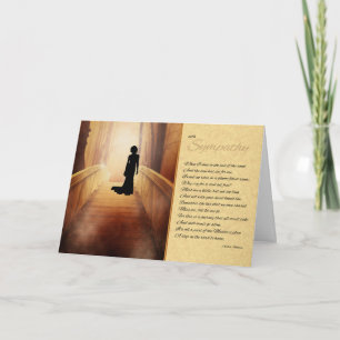 Sympathy Heavenly Bridge Female Silhouette Gold Card