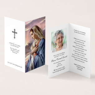 Sympathy Holy Cards Mary Holy Mother