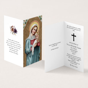 Sympathy Holy Cards Mary Holy Virgin