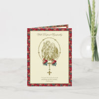 sympathy Holy Family Scripture Rosary Roses