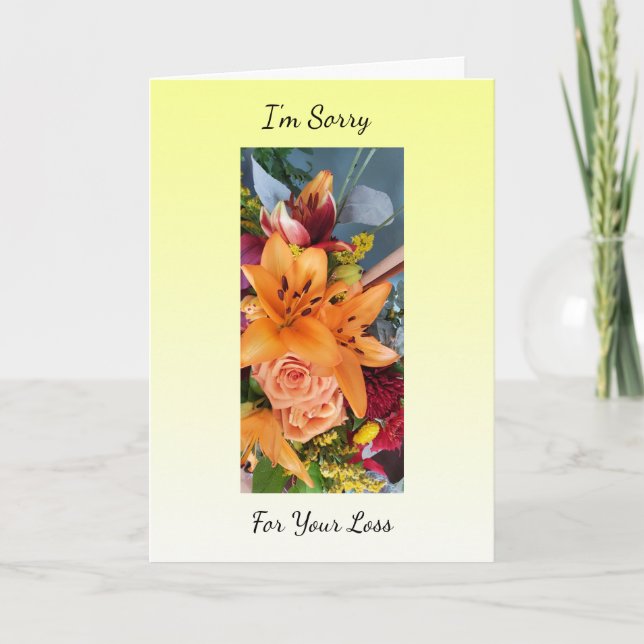 Sympathy, I'm sorry for your Loss Card (Front)