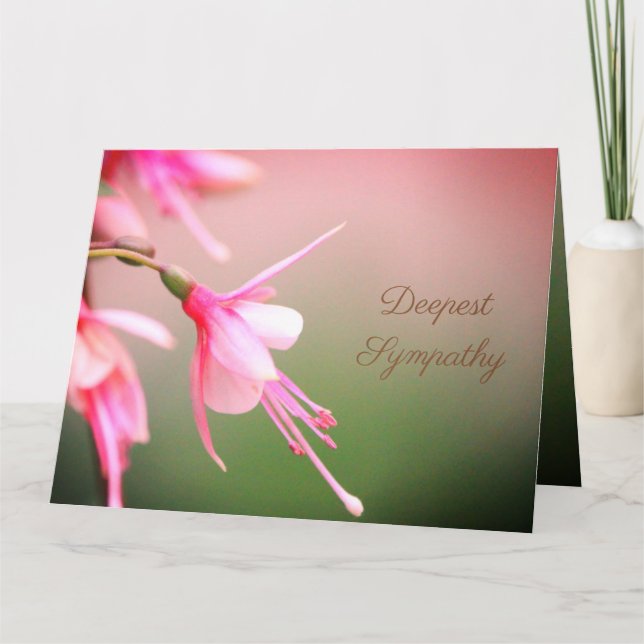 Sympathy in Pink and Taupe Card (Front)