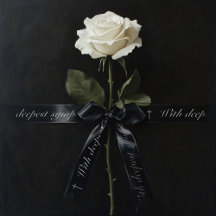 Sympathy loss elegant lettering memorial black