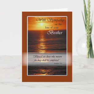 Sympathy Loss of Brother, Ocean, Religious Card