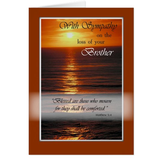 Sympathy Loss of Brother, Ocean, Religious Card