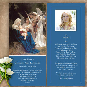 Sympathy Mary & Angels Funeral Thank You Card