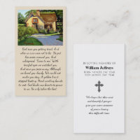 Sympathy Memorial Funeral God Saw You Prayer Card