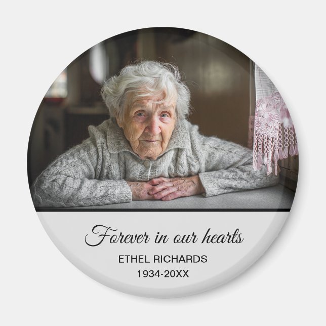 Sympathy Memorial In Loving Memory | Photo Magnet (Front)