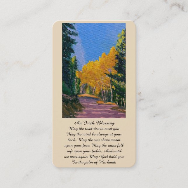 Sympathy Memorial Irish Blessing Prayer Card (Front)