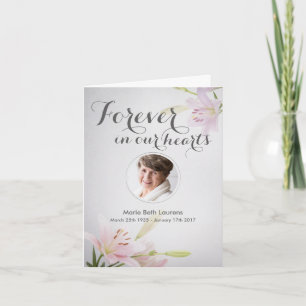 Sympathy Memorial Thank You Note Card with Photo