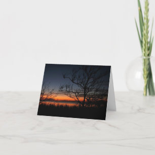 Sympathy Message With Sunset, Trees And Water Card