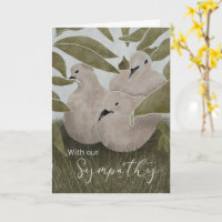 Sympathy Mourning Doves in Nest 