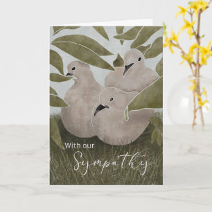 Sympathy Mourning Doves in Nest  Card