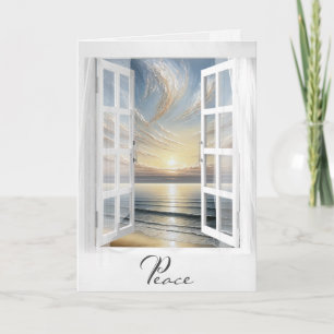 Sympathy Ocean Sunrise View in Window Card